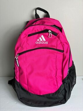 Adidas Pink Backpack Athletic Gym Bag Large Barbie Pink NWOT